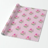 Rosa Frühlingstrends blühend fröhlich Geschenkpapier (Ungerollt)