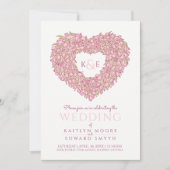 Rosa Frühlingstulips Herzenslust Foto Hochzeit Einladung (Vorderseite)
