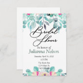 Rosa Frühlingswasserfarbe - Einladung (Vorne/Hinten)