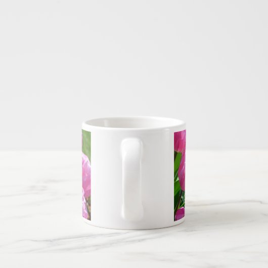 Rosa Frühlingtulips Espresso Tasse (Rückseite)