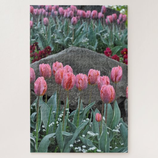 Rosa Frühlingtulis Puzzle (Vertikal)