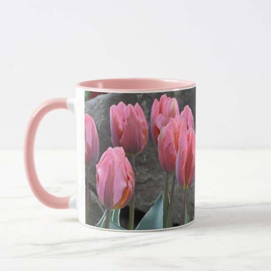 Rosa Frühlingtulis Tasse (Links)