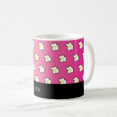 Rosa Frühstück Spiegel-Eier Name Kaffeetasse (VorderseiteRechts)