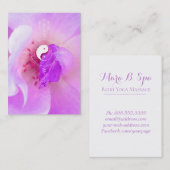 *~* rosa Fuchia Lavendel-violette Rose mit Blumen Visitenkarte (Vorne/Hinten)