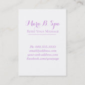 *~* rosa Fuchia Lavendel-violette Rose mit Blumen Visitenkarte (Rückseite)