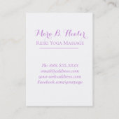 *~* rosa Fuchia Lavendel-violette Visitenkarte (Rückseite)