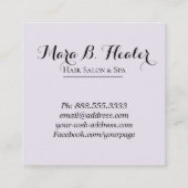 *~* rosa Fuchia Schönheits-violette Quadratische Visitenkarte (Rückseite)