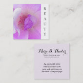 *~* rosa Fuchia Schönheits-violette Quadratische Visitenkarte (Vorne/Hinten)