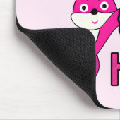 Rosa Fuchs mit Herz Mousepad (Ecke)
