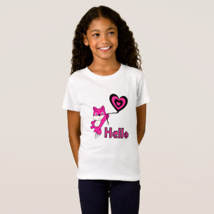 Rosa Fuchs mit Herz T-Shirt