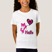 Rosa Fuchs mit Herz T-Shirt (Vorderseite)