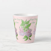 Rosa Fuchsia-Blume mit Blätter Milchtasse (Vorderseite)