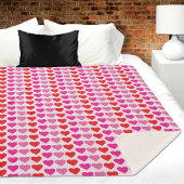 Rosa Fuchsia Herz Sherpadecke