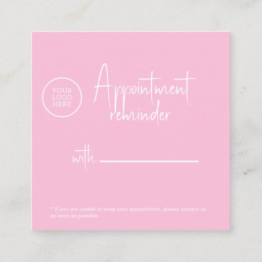 Rosa Fuchsia Moderner Schönheitssalon QR-Code Terminkarte (Rückseite)