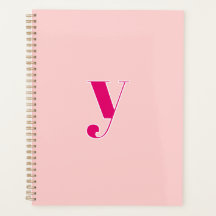 Rosa & Fuchsia personalisiertes Monogramm Anfangsb
