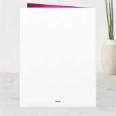 Rosa Fuchsia und White Roses Vintage Wedding Dankeskarte (Rückseite)