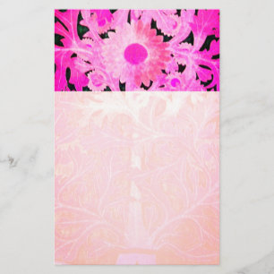 ROSA FUCHSIE GÄNSEBLÜMCHEN ,MARGUERITE Floral Briefpapier