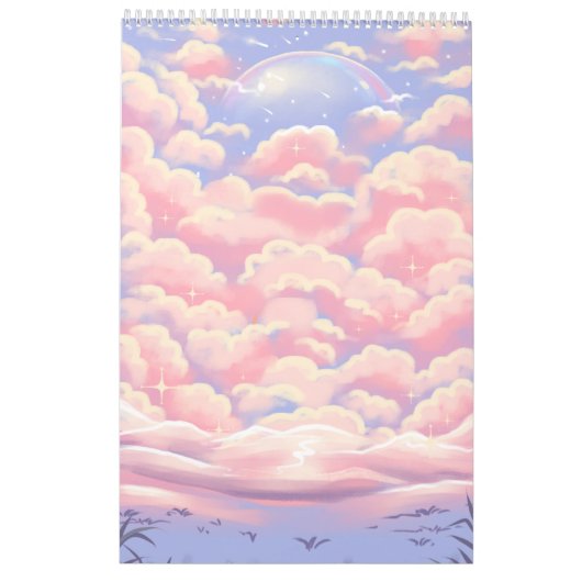 Rosa Fuchskalender Kalender (Rückseite)