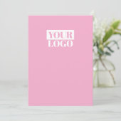 Rosa - fügen Sie Ihr Logo hinzu Save The Date (Stehend Vorderseite)