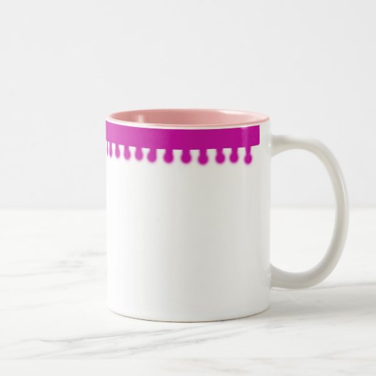 Rosa Fun-Tasse Zweifarbige Tasse (Rechts)