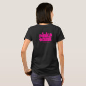 Rosa Funk-Schmieren-Kunst-Küken-Rosa auf Schwarzem T-Shirt (Schwarz voll)