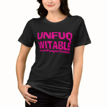 Rosa Funk Unfuqwitable auf Black SS T-Shirt