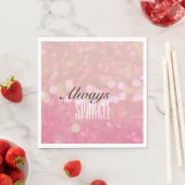 Rosa Funkeln Serviette (Beispiel)