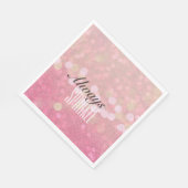 Rosa Funkeln Serviette (Ecke)