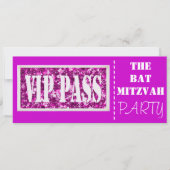 Rosa Funkeln VIP Bat Mitzvah Party Einladung (Vorderseite)
