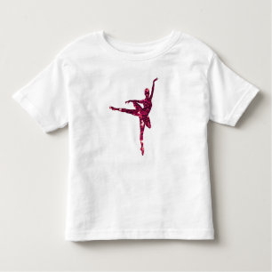 Rosa funkelnd Ballerina Kleinkind T-shirt
