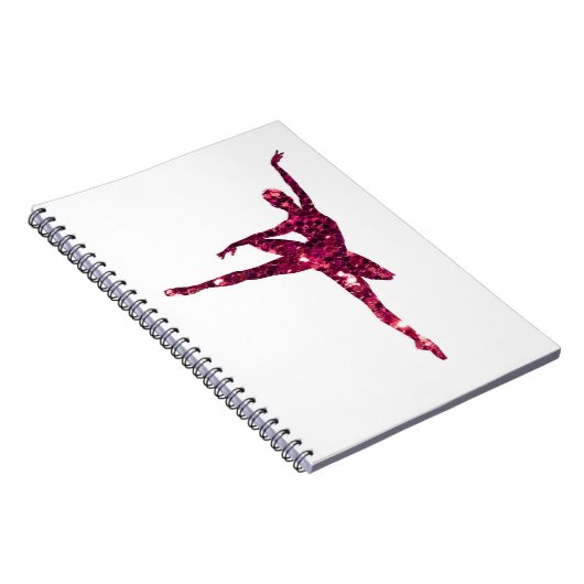 Rosa funkelnd Ballerina Notizblock (Rechte Seite)