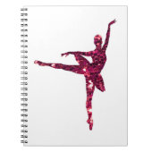 Rosa funkelnd Ballerina Notizblock (Vorderseite)