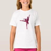 Rosa funkelnd Ballerina T-Shirt (Vorderseite)