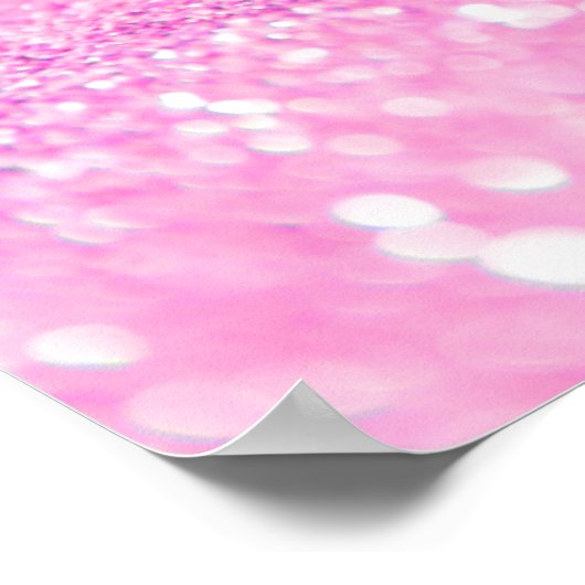 Rosa Funkelnd Glitzer Butterfly Princess Poster (Ecke)