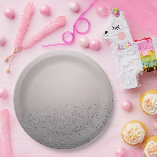 Rosa Funkelnd Glitzer Sweet 16 Birthday Party Pappteller (Party)