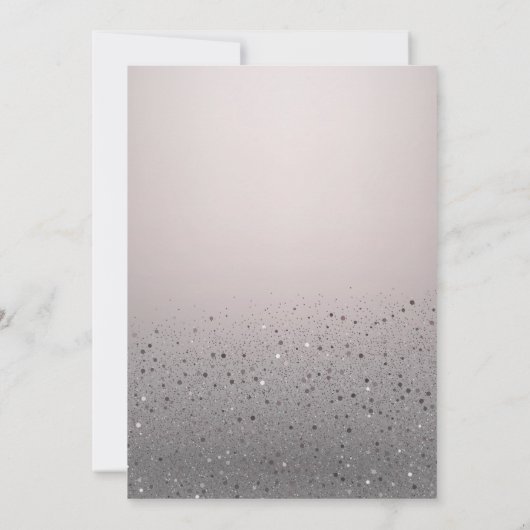 Rosa Funkelnd Glitzer Sweet 16 Crown Party Einladung (Rückseite)