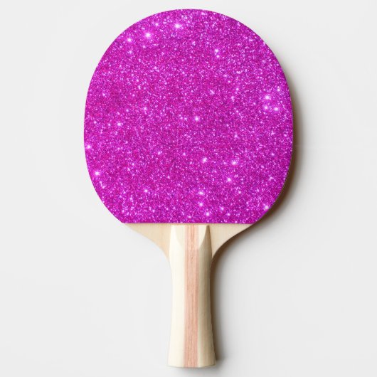 Rosa funkelnd GlitzerGirly Ping Pong Paddel 3 Tischtennis Schläger (Rückseite)
