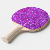 Rosa funkelnd GlitzerGirly Ping Pong Paddel 4 Tischtennis Schläger (Vorderseite)