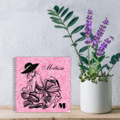 Rosa Funkelnd Mode Coquette-Notebook Notizblock