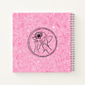 Rosa Funkelnd Mode Coquette-Notebook Notizblock (Rückseite)