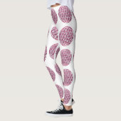 Rosa funkelnde Blume des Lebens Leggings (Links)