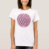 Rosa funkelnde Blume des Lebens T-Shirt (Vorderseite)