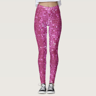 Rosa funkelnde Extravagante Leggings