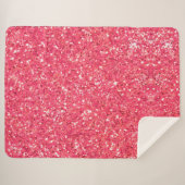 Rosa, funkelnde Glitzer, Geschenk für sie Sherpadecke (Vorderseite (Horizontal))