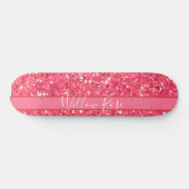 Rosa, funkelnde Glitzer, Geschenk für sie Skateboard (Horizontal)