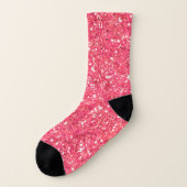 Rosa, funkelnde Glitzer, Geschenk für sie Socken (Links - Außen)