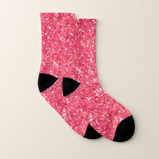 Rosa, funkelnde Glitzer, Geschenk für sie Socken (Paar)