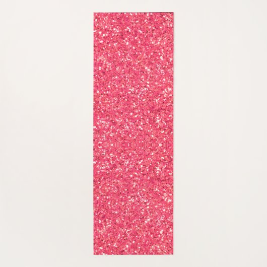 Rosa, funkelnde Glitzer, Geschenk für sie Yogamatte (Rückseite)