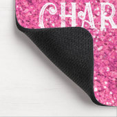 Rosa funkelnde Glitzer-Maus-Pad Mousepad (Ecke)