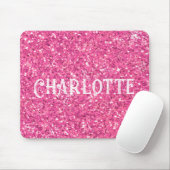 Rosa funkelnde Glitzer-Maus-Pad Mousepad (Mit Mouse)
